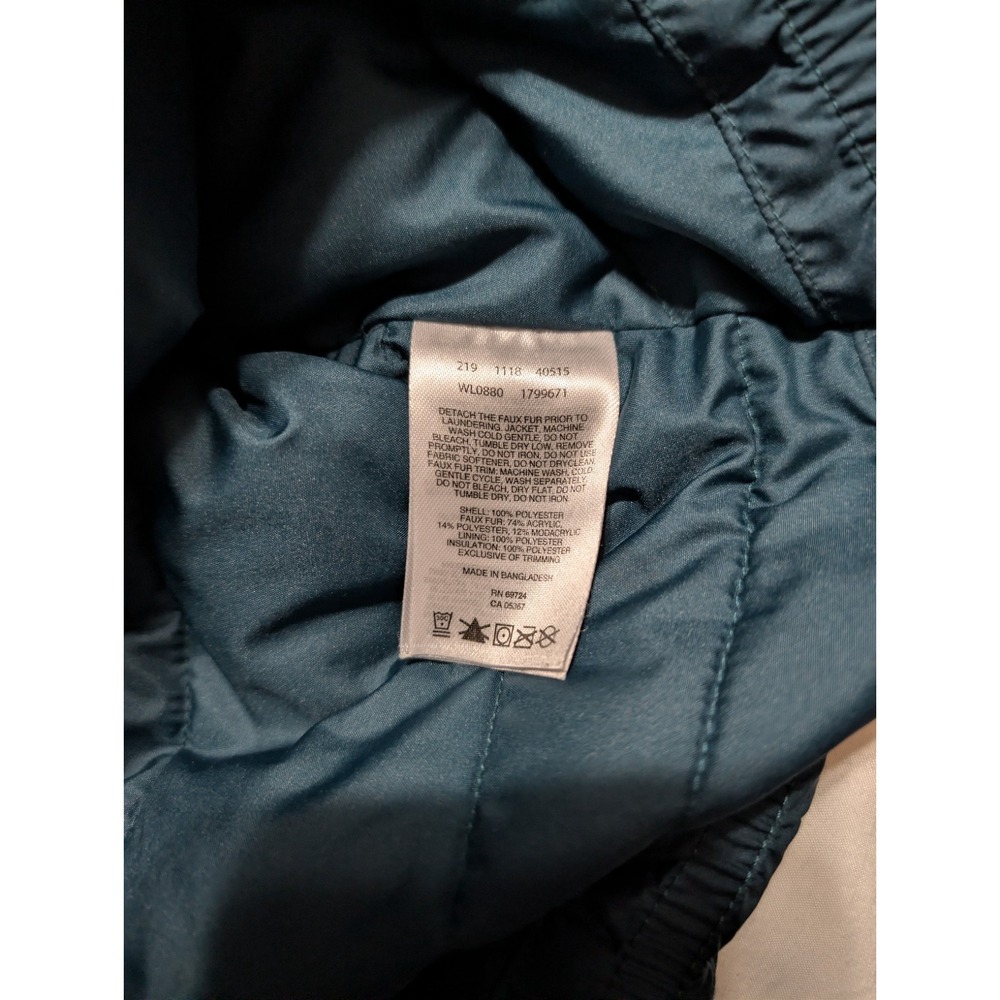 Columbia Men's Insulated Puffer Jacket Medium Teal Blue Full Zip Winter Coat‎ - Picture 6 of 9